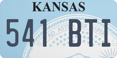 KS license plate 541BTI