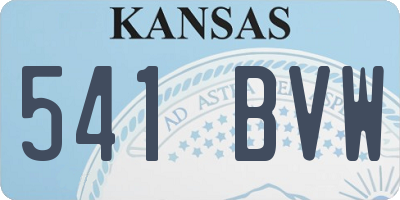 KS license plate 541BVW