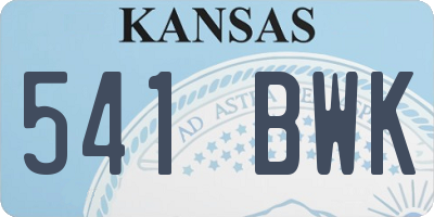 KS license plate 541BWK