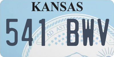 KS license plate 541BWV