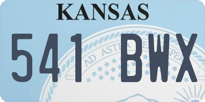 KS license plate 541BWX