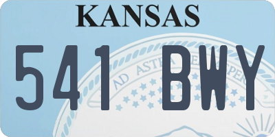 KS license plate 541BWY