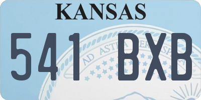 KS license plate 541BXB