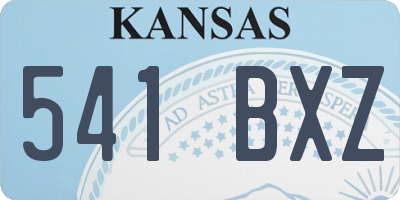 KS license plate 541BXZ