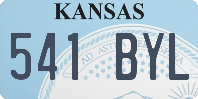 KS license plate 541BYL