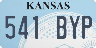 KS license plate 541BYP