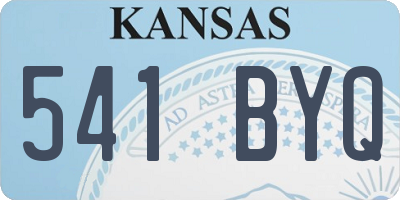 KS license plate 541BYQ