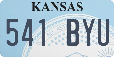 KS license plate 541BYU