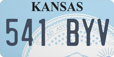 KS license plate 541BYV