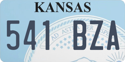 KS license plate 541BZA
