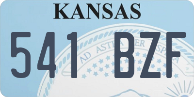 KS license plate 541BZF