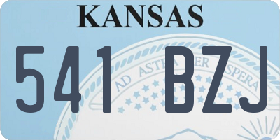 KS license plate 541BZJ