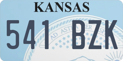 KS license plate 541BZK