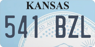 KS license plate 541BZL