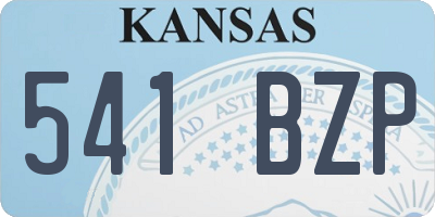 KS license plate 541BZP