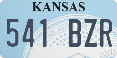 KS license plate 541BZR
