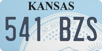 KS license plate 541BZS