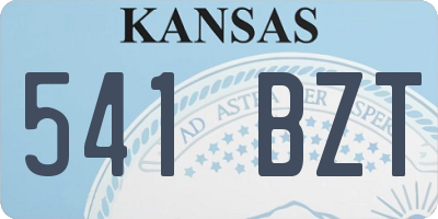 KS license plate 541BZT