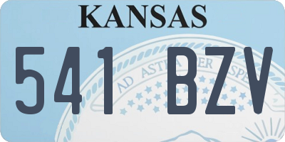 KS license plate 541BZV