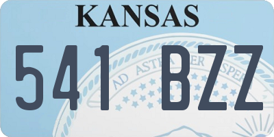 KS license plate 541BZZ