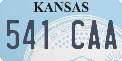 KS license plate 541CAA