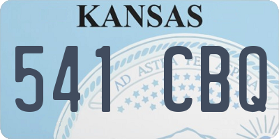 KS license plate 541CBQ