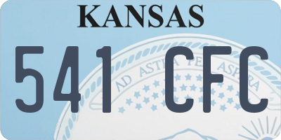 KS license plate 541CFC