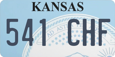 KS license plate 541CHF