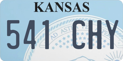 KS license plate 541CHY