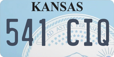 KS license plate 541CIQ