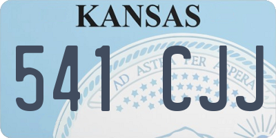KS license plate 541CJJ