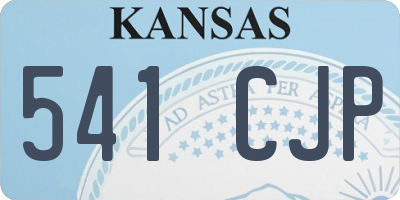 KS license plate 541CJP