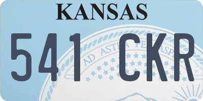 KS license plate 541CKR