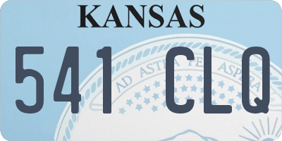 KS license plate 541CLQ