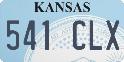 KS license plate 541CLX