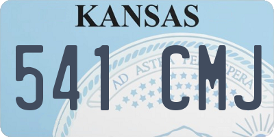 KS license plate 541CMJ