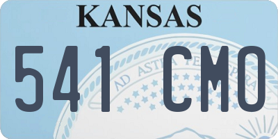 KS license plate 541CMO