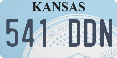 KS license plate 541DDN
