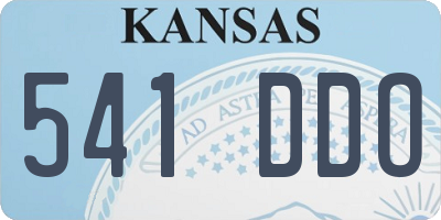 KS license plate 541DDO