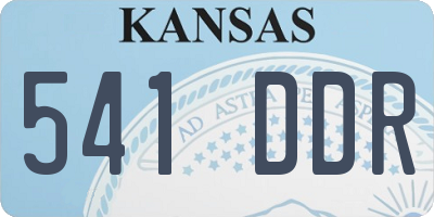 KS license plate 541DDR
