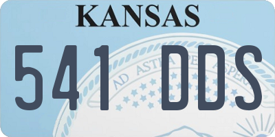 KS license plate 541DDS