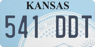 KS license plate 541DDT