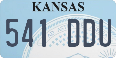 KS license plate 541DDU