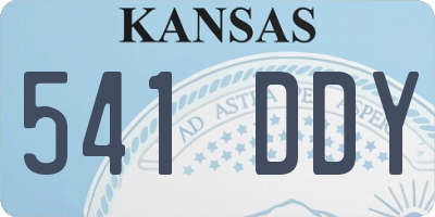 KS license plate 541DDY
