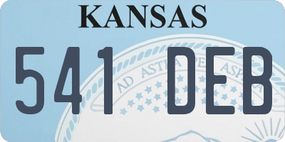 KS license plate 541DEB