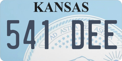 KS license plate 541DEE