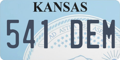 KS license plate 541DEM