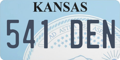 KS license plate 541DEN