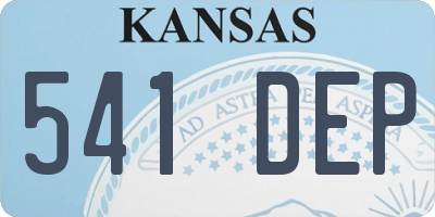 KS license plate 541DEP