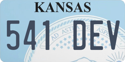 KS license plate 541DEV